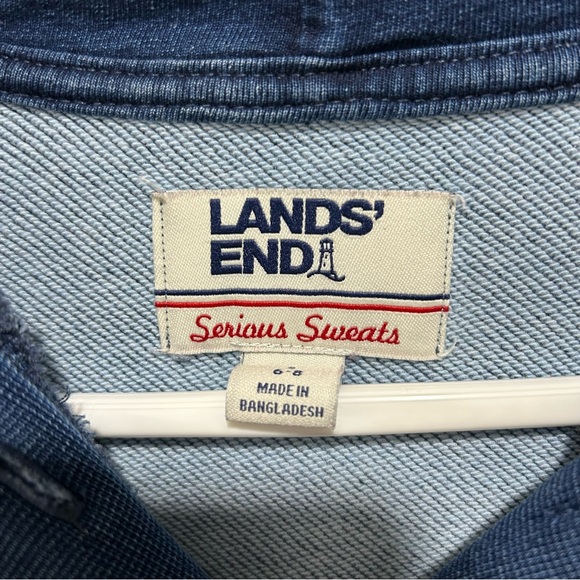 Lands' End women’s size S(6-8) Blue Hoodie. Great shape & nice quality - Picture 2 of 7